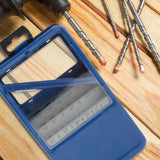 Maxbell Twist Drill Case Index Storage Box for DIY Repairs Professional Metalworking 18cmx10.5cmx5.5cm