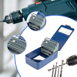 Maxbell Twist Drill Case Index Storage Box for DIY Repairs Professional Metalworking 18cmx10.5cmx5.5cm