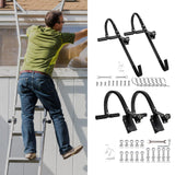 Maxbell 2x Ladder Roof Hook with Wheel Accessories T Bar Steel Ladder Hooks for Roof L