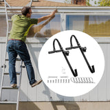 Maxbell 2x Ladder Roof Hook with Wheel Accessories T Bar Steel Ladder Hooks for Roof L