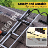 Maxbell 2x Ladder Roof Hook with Wheel Accessories T Bar Steel Ladder Hooks for Roof S