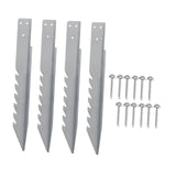 Maxbell 4Pcs Fence Post Anchor Spikes Length 41cm Sturdy Simple Assembly with Screws