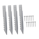 Maxbell 4Pcs Fence Post Anchor Spikes Length 41cm Sturdy Simple Assembly with Screws