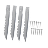 Maxbell 4Pcs Fence Post Anchor Spikes Length 41cm Sturdy Simple Assembly with Screws