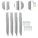 Maxbell 4Pcs Fence Post Anchor Spikes Length 41cm Sturdy Simple Assembly with Screws