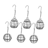 Maxbell 6 Pieces Bird Feeders Decor Hanging Birdfeeder for Bird Lovers Backyard Gift