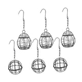 Maxbell 6 Pieces Bird Feeders Decor Hanging Birdfeeder for Bird Lovers Backyard Gift