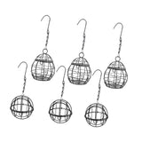 Maxbell 6 Pieces Bird Feeders Decor Hanging Birdfeeder for Bird Lovers Backyard Gift