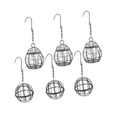 Maxbell 6 Pieces Bird Feeders Decor Hanging Birdfeeder for Bird Lovers Backyard Gift