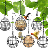 Maxbell 6 Pieces Bird Feeders Decor Hanging Birdfeeder for Bird Lovers Backyard Gift