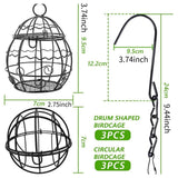 Maxbell 6 Pieces Bird Feeders Decor Hanging Birdfeeder for Bird Lovers Backyard Gift
