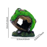 Broken Barrel Aquarium Decoration Landscaping Statue for Lawn Yard Courtyard