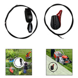 Lawn Mower Throttle Cable Kit Parts with Switch Lever for Garden Patio Tools Black
