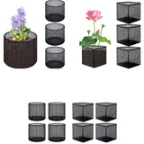 4x Aquatic Planting Bags Breathe Plant Pots for Aquatic Bog Plant Water Lily Round