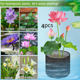 4x Aquatic Planting Bags Breathe Plant Pots for Aquatic Bog Plant Water Lily Round
