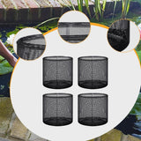 4x Aquatic Planting Bags Breathe Plant Pots for Aquatic Bog Plant Water Lily Round