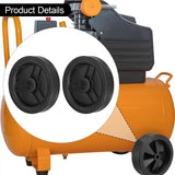 Maxbell 2 Pieces Air Compressor Wheels Effortless Transportation Screws Not Included 6 inch 16 Holes