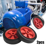Maxbell 2x Air Compressor Casters for  Air Compressor Wheels 12cm Red