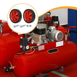 Maxbell 2x Air Compressor Casters for  Air Compressor Wheels 12cm Red