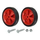 Maxbell 2x Air Compressor Casters for  Air Compressor Wheels 12cm Red