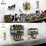 Maxbell Power Tool Organizer Heavy Duty Tool Stand with Hooks for Warehouse Backyard