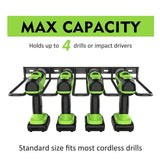 Maxbell Power Tool Organizer Wall Mounted Metal Drill Holder for Shop Warehouse Shed