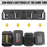 Maxbell 4 Slots Battery Holder Shelf Tools Storage Rack for Home Workshop Work Truck