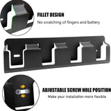 Maxbell 4 Slots Battery Holder Shelf Tools Storage Rack for Home Workshop Work Truck