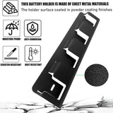 Maxbell 4 Slots Battery Holder Shelf Tools Storage Rack for Home Workshop Work Truck