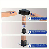 Post Base Woodworkings DIY Pergola Projects Wooden Beams Post Screw Hardware