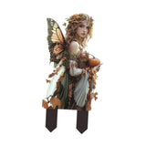 Maxbell 2D Flat Fairy Scene Garden Stake Flower Pot Stake for Backyard Fence Outside