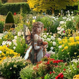 Maxbell 2D Flat Fairy Scene Garden Stake Flower Pot Stake for Backyard Fence Outside