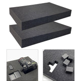 2 Pieces Packing Sponge Inserts Versatile for Transporting Crafting Game Box 20cmx30cmx4cm
