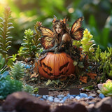 Maxbell 2D Garden Stake Decorative Pumpkin and Fairy Versatile for Patio Lawn Spring