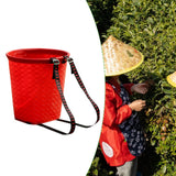 Maxbell Back Basket Lightweight Orchard Picking Basket for Gardening Shopping Hiking Red