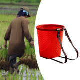 Maxbell Back Basket Lightweight Orchard Picking Basket for Gardening Shopping Hiking Red