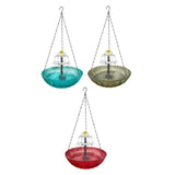 Maxbell Solar Bird Bath Large Solar Powered for Courtyard Garden Hook Patio Blue