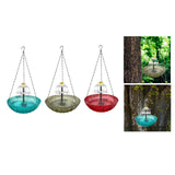 Maxbell Solar Bird Bath Large Solar Powered for Courtyard Garden Hook Patio Blue