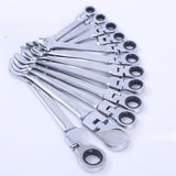 Maxbell Ratcheting Combination Wrench Set 16x Spanner for Plumbing Installation Bike