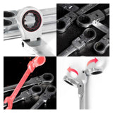 Maxbell Ratcheting Combination Wrench Set 16x Spanner for Plumbing Installation Bike