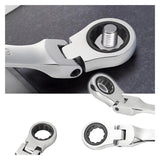 Maxbell Ratcheting Combination Wrench Set 16x Spanner for Plumbing Installation Bike