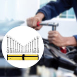 Maxbell Ratcheting Combination Wrench Set 16x Spanner for Plumbing Installation Bike