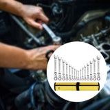 Maxbell Ratcheting Combination Wrench Set 16x Spanner for Plumbing Installation Bike