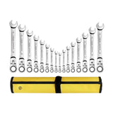 Maxbell Ratcheting Combination Wrench Set 16x Spanner for Plumbing Installation Bike