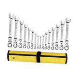 Maxbell Ratcheting Combination Wrench Set 16x Spanner for Plumbing Installation Bike