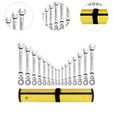 Maxbell Ratcheting Combination Wrench Set 16x Spanner for Plumbing Installation Bike