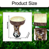 Maxbell Garden Bird Bath Bowl Raccoon Statue Figurine Resin Feeder for Balcony Porch