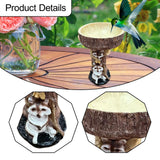Maxbell Garden Bird Bath Bowl Raccoon Statue Figurine Resin Feeder for Balcony Porch