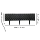 Maxbell 2x Garden Edging Border Decor Black for Flower Lawn Edge Landscaping Walkway