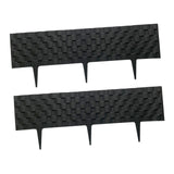 Maxbell 2x Garden Edging Border Decor Black for Flower Lawn Edge Landscaping Walkway